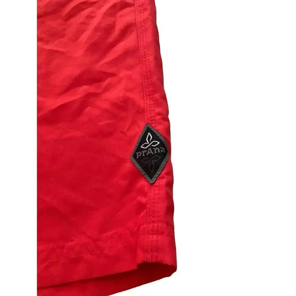 prAna Men's Red Pull-On Athletic Elastic Activewear Shorts Size XXL - Picture 2 of 7